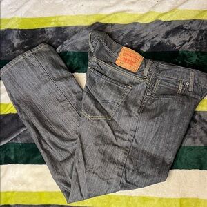 Levi's Black Straight-Leg 569 Jeans with Tan Patch Size 36x32